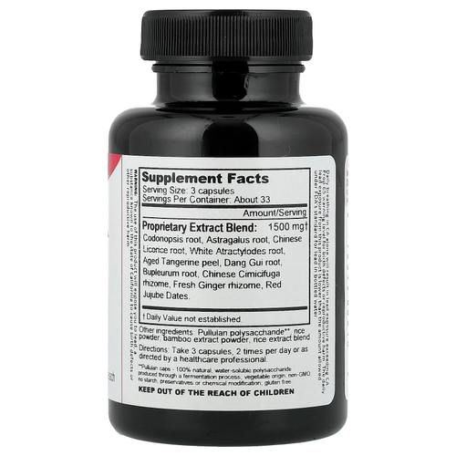 Dragon Herbs, кодонопсис и астрагал, 100 вегетарианских капсул