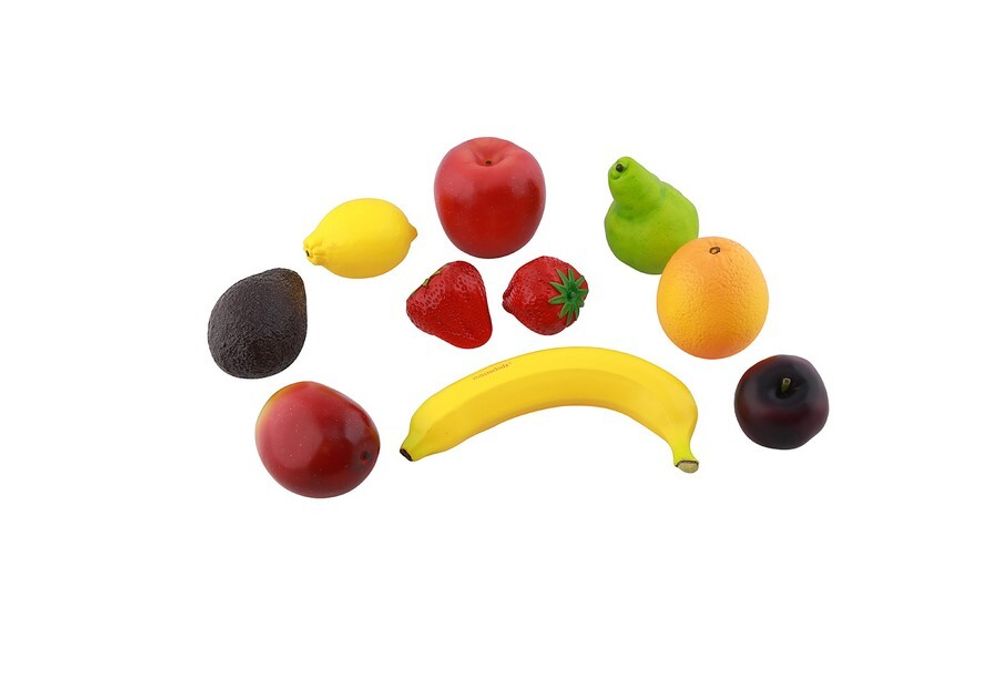 Набор реалистичных фруктов, 10шт.