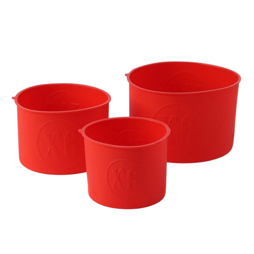 Набор форм для выпечки «Куличики», 3 шт: 9,5×9,5×8 см, 12×12×9 см, 14×14×10 см, цвет МИКС