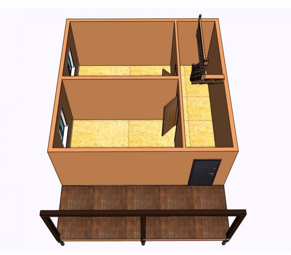 Каркас дома 6 x 8 м