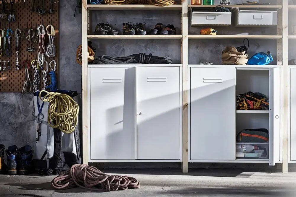 Комбинация для хранения - IKEA IVAR/ИВАР ИКЕА, 259х30х226 см, сосна/белый