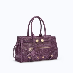 MANC КОЖАНАЯ СУМКА "ZOUZOU", ФИОЛЕТОВЫЙ