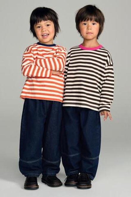 ZARA ZARA TIMELESS — ФУТБОЛКА В ПОЛОСКУ, КОРИЧНЕВЫЙ