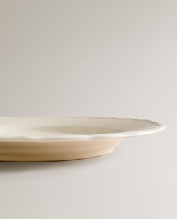 Zara Home набор столовой посуды из фаянса, цвет бежевый, 27 см