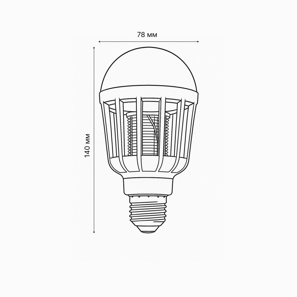 LED-А75-10W-6500К-E27-FR-MKL Лампа-ловушка светодиодная для летающих насекомых. матовая. 2 режима: 6500K+UV и UV. TM Volpe