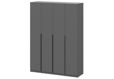 Шкаф Woodville Даиго четырехстворчатый графит серый
