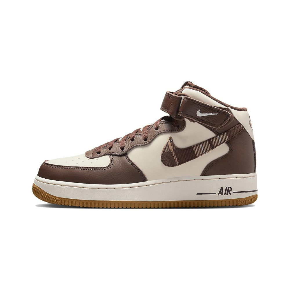 Кроссовки Nike Air Force 1 Mid Brown Plaid