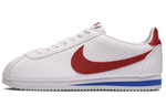 Nike Cortez leather comfortable all-match cowhide fabric, non-slip, breathable, lightweight, low-cut casual running shoes for men and women with the same style of white and red