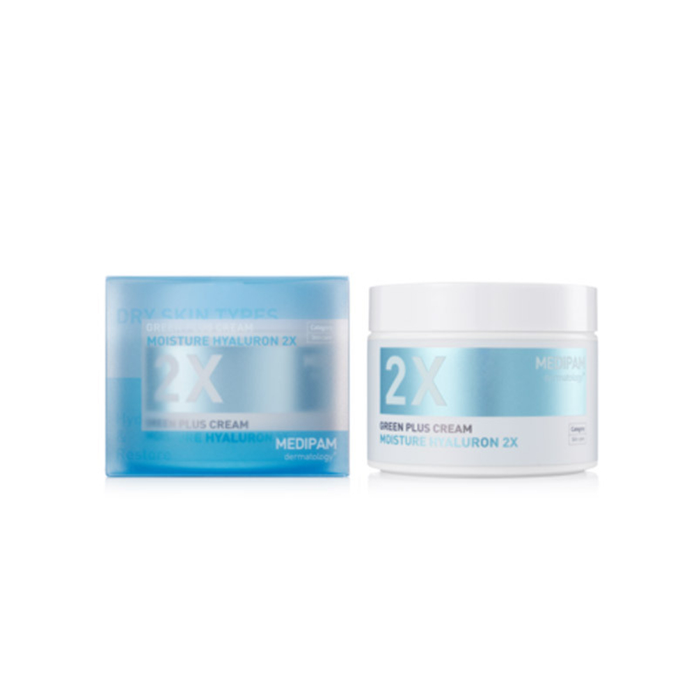 Medipam Green Plus 2x Cream Moisture Hyaluron крем двойного усиленного действия для увлажнения с гиалуроновой кислотой