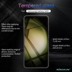 Защитное стекло с прозрачными рамками от Nillkin для Samsung Galaxy S24+, серия H+Pro Anti-Explosion Glass Screen Protector