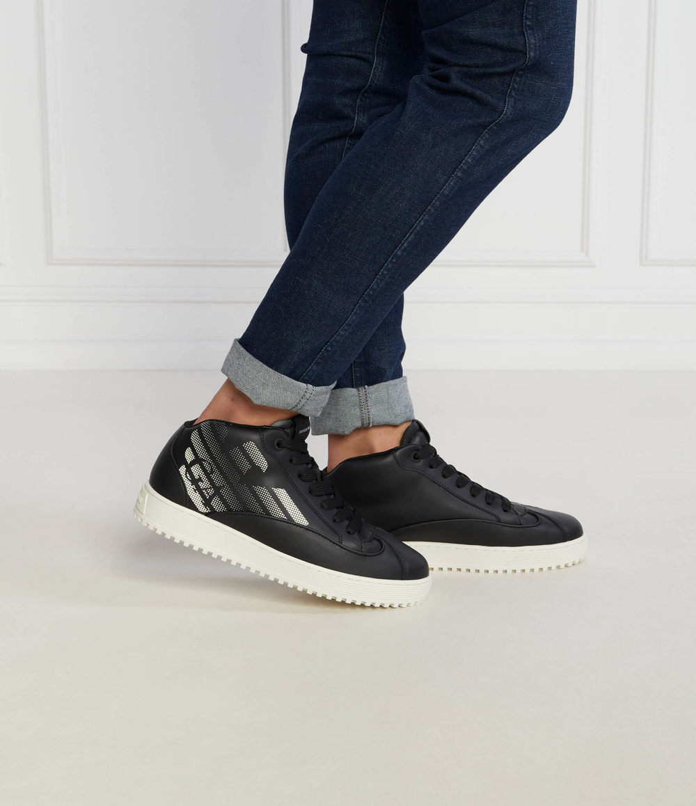 Кожаные кроссовки Emporio Armani - черный(X4Z125 XN952)