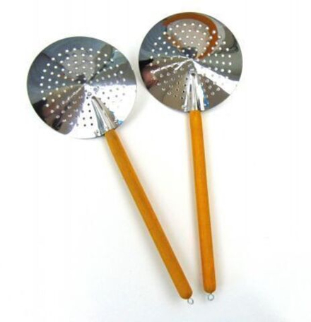 Шумовка с деревянной ручкой 15*38 см