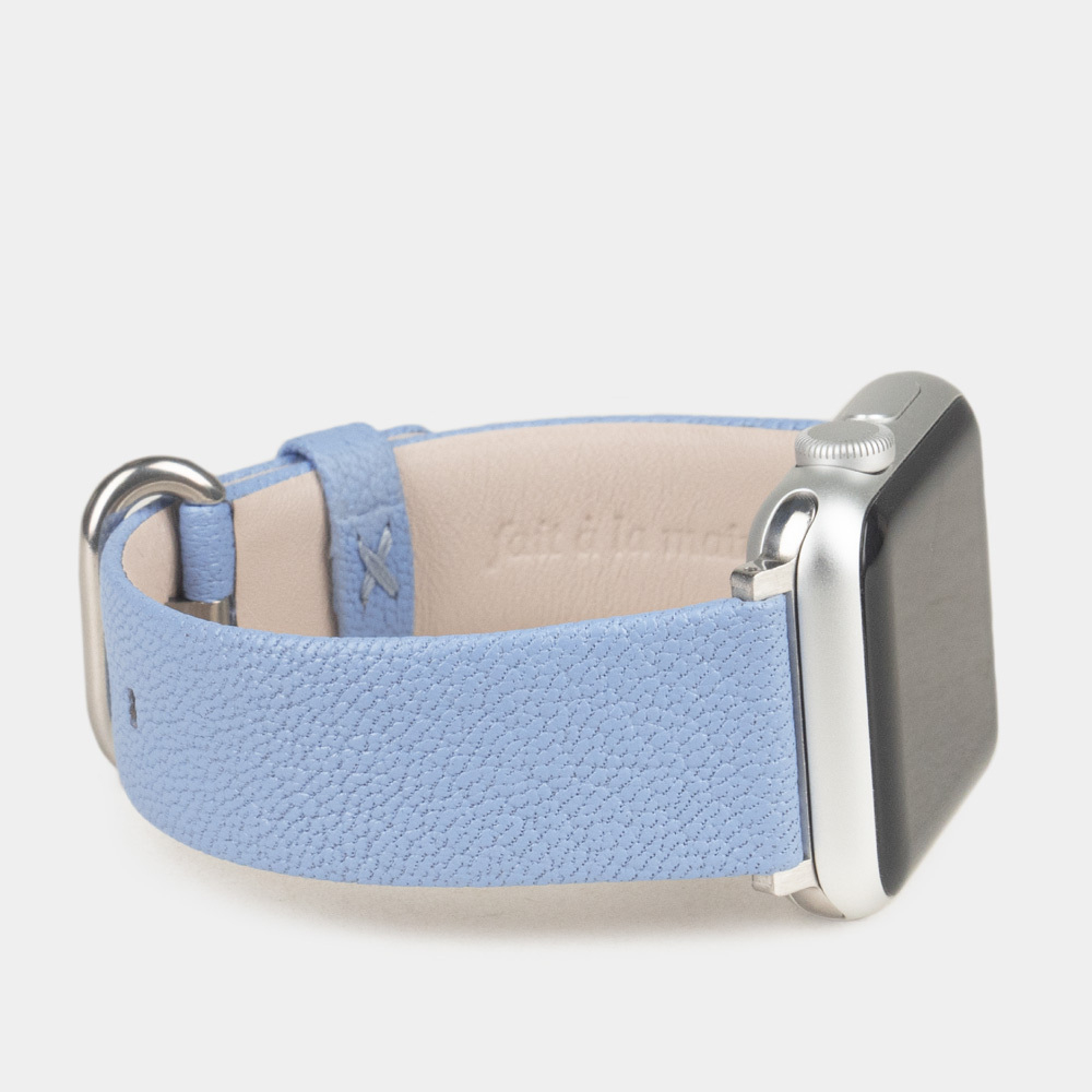 Ремешок для Apple Watch 40/41/42 mm из кожи козы, василькового цвета