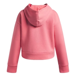 Детская теннисная куртка Under Armour Rival Fleece Crop - bittersweet pink/white