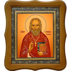 Михаил Тихоницкий священномученик пресвитер. Икона на холсте.