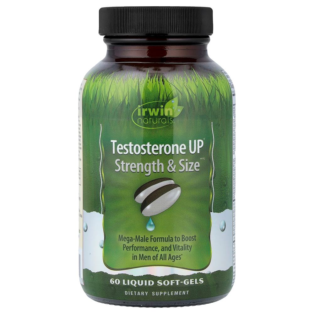 Irwin Naturals, Testosterone UP Strength & Size™, 60 капсул с жидкостью