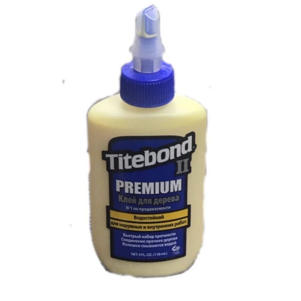 Клей Titebond II Premium Wood Glue (Титебонд 2 Премиум Вууд Глуе) для дерева бежевый,118 мл