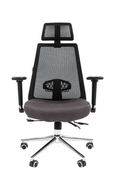 Офисное кресло Chairman 535 Россия LUX ткань черный/серый