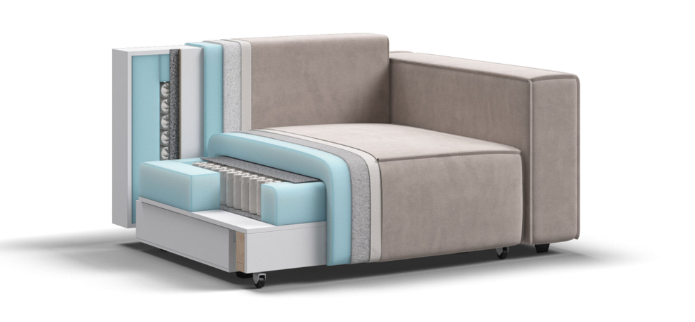 Кресло BOSS SOFT MODOOL велюр Monolit латте