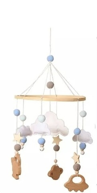 Мобиль из дерева и фетра "Космос" maxi