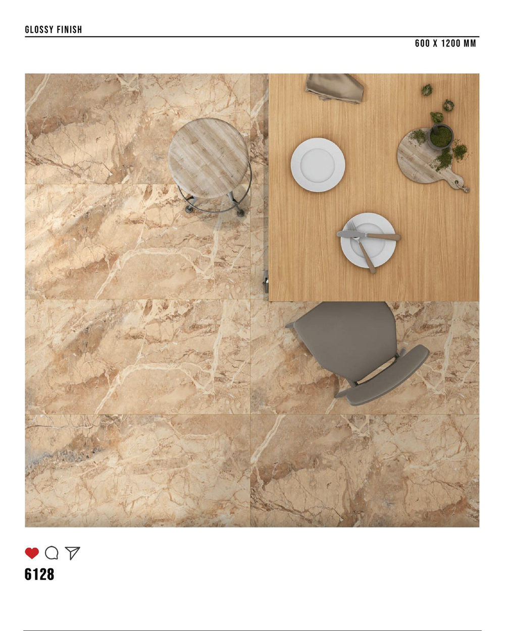 Керамогранит glossy №2 60х120, 6128