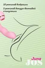 Многофункциональный стимулятор клитора Juna розовый 15 см