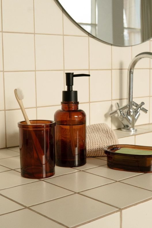 Стакан для зубных щеток Amber, темно-янтарный / Bergenson Bjorn Bath