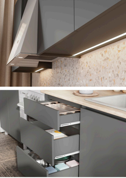 Кухонный гарнитур Den 2,0м Графит серый/Дуб Сонома