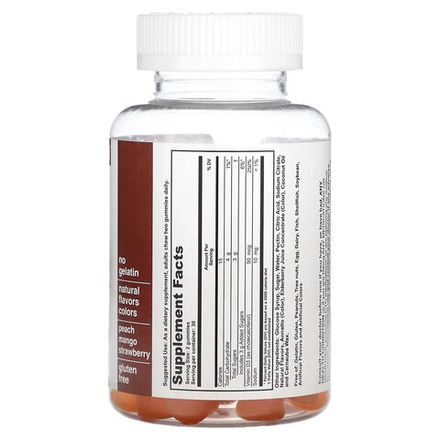 Adult Gummy Vitamin D3 Peach Mango Strawberry 60 Gummies