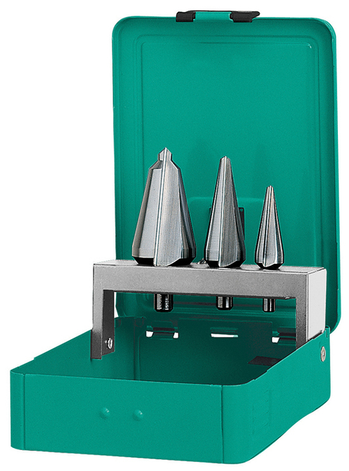 Набор конических сверл по металлу Heller HSS 3-14х34х58мм, 5-20х44х71мм, 16-30.5х52х76мм