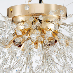 Люстра потолочная Lanbos, 6 LED ламп G9, до 90 Вт, до 15 кв м, золотая