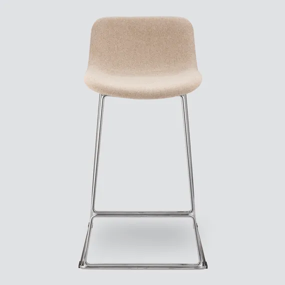 Полубарный стул Neo Soft 65 см, бежевый, ножки хром