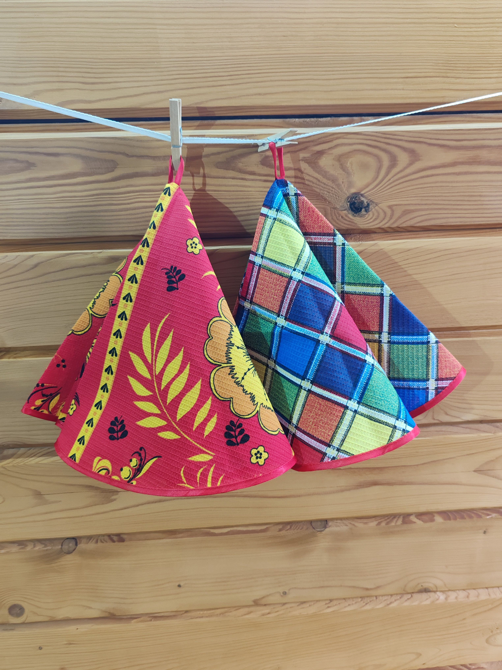 Полотенце кухонное, круглое, 2 шт, вафельное полотно