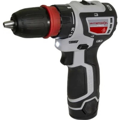 ИНТЕРСКОЛ ДА-10/12В 36 КомбиМАКС бесщеточная аккум. дрель-шуруп [687.2.2.78] { Li-ion, сумка, 2 аккум., 2Ач, 4 насадки }