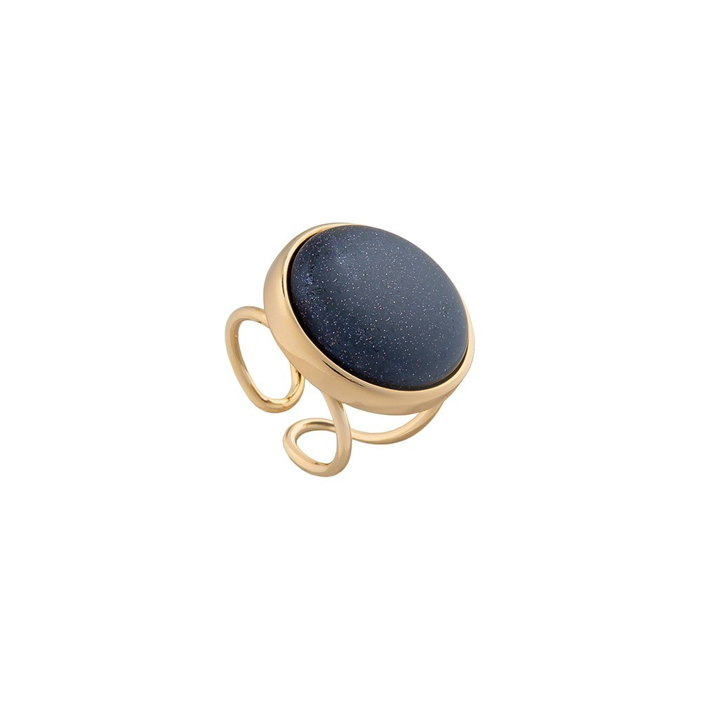 Кольцо Possebon Pearl Blue Aventurine 16.5 мм K0948.23 BL/G