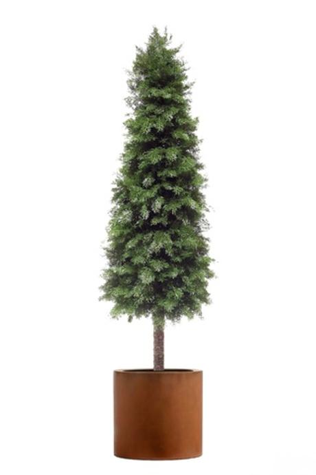 Комплект - Туя искусственная 150 см в кашпо TREEZ Effectory Corten Steel