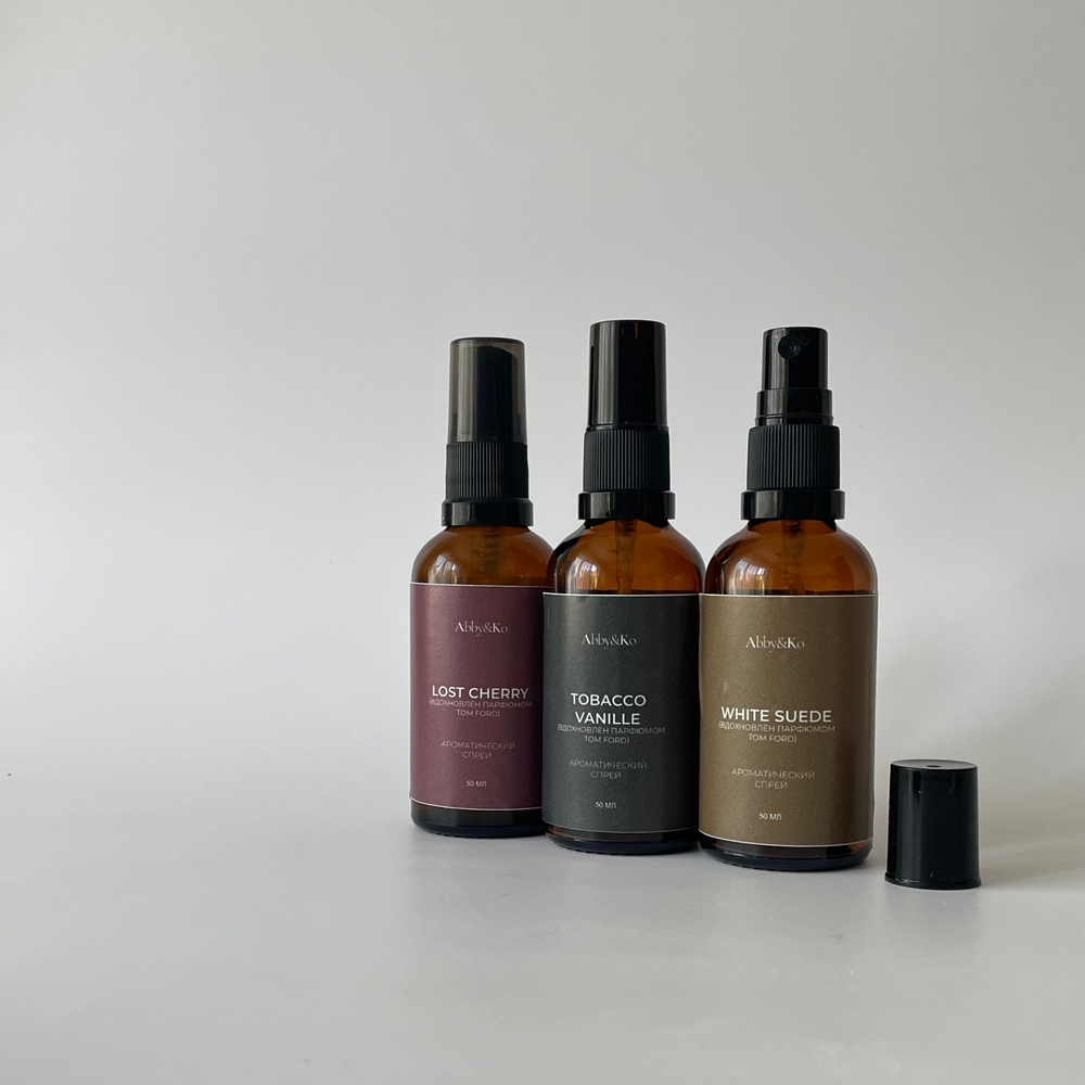 Набор интерьерных спреев Tobacco Vanille, Lost cherry, White suede