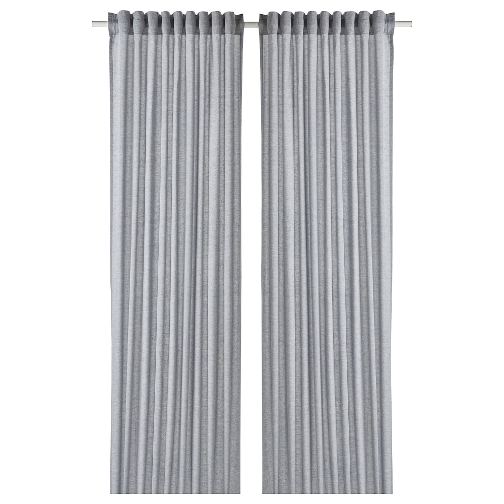 Комплект штор IKEA HANNALILL (ХАННАЛИЛЛ), Темно-серый, 145x250 см, 2 шт