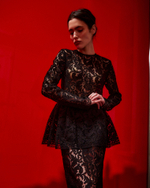 Юбка из кружева Рьешар Мареско черный