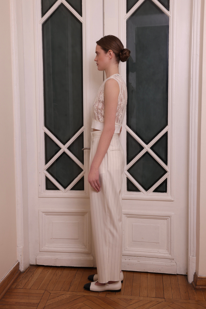 Брюки, молочный