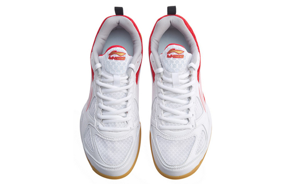 LINING Ma Long Signature Table Tennis Shoes "White Red" Women"s