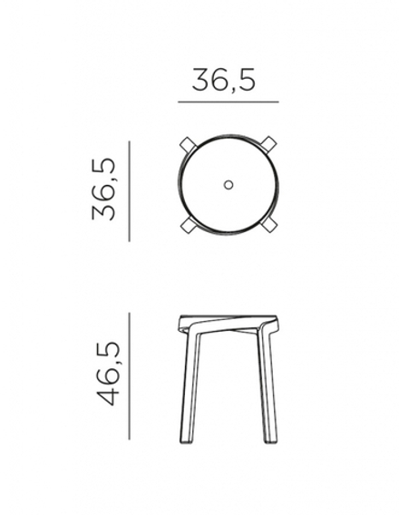 Табурет пластиковый Nardi Stack Mini, терра