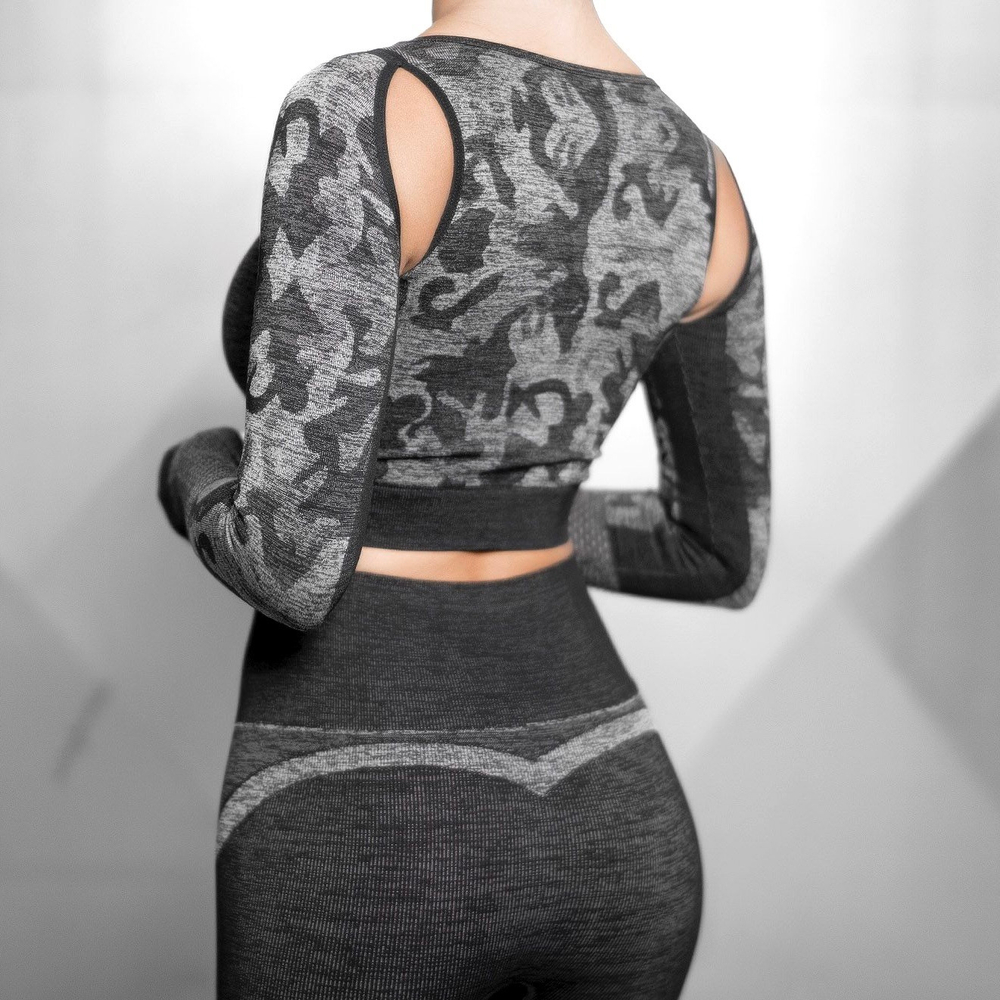 Лонгслив BODY ENGINEERS ATHENA Camo Dark Grey