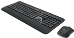 КЛАВИАТУРА LOGITECH MK540 ADVANCED, WIRELESS, BLACK, USB, 2 Х AAA + МЫШЬ, 1 Х AA