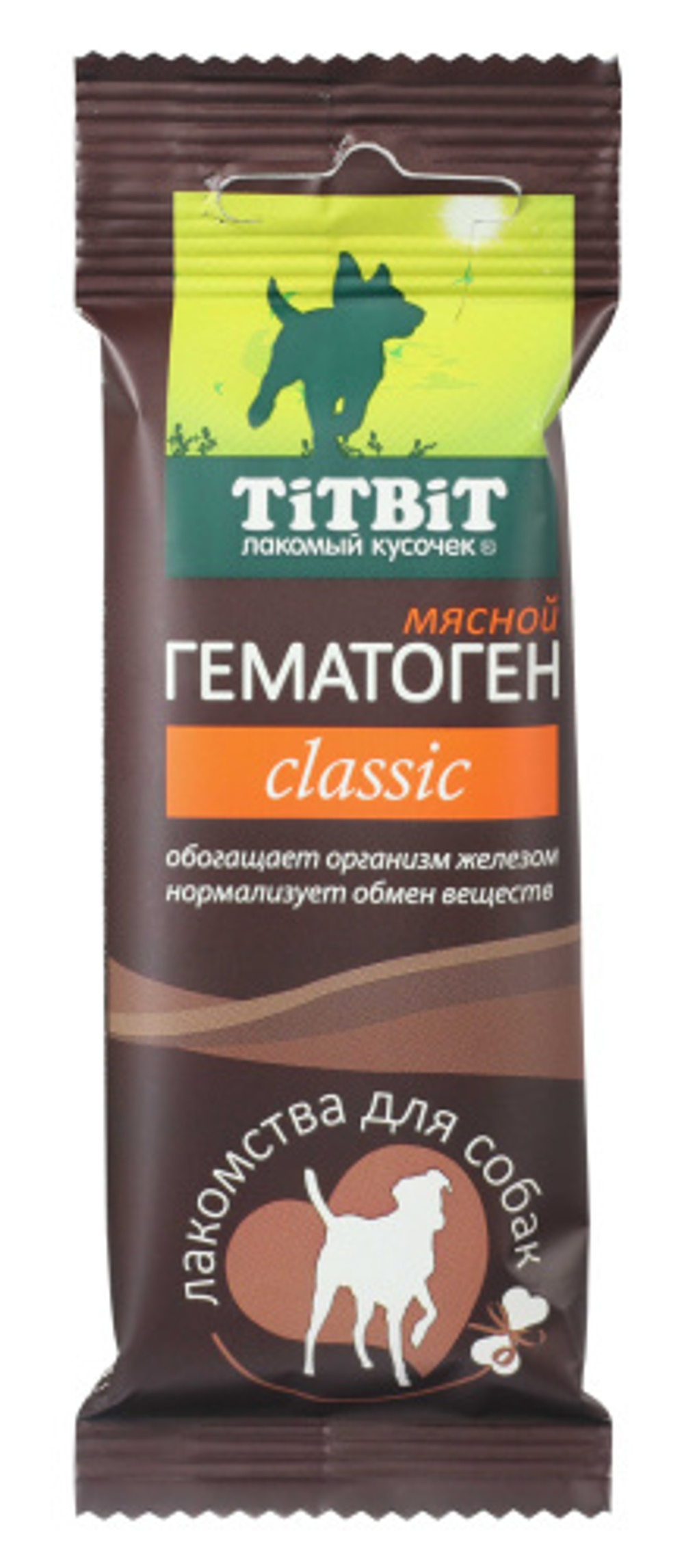 Лакомство для собак Гематоген мясной 35г, Titbit Classic