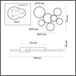 5254/99CL LN Люстра LED 126Вт 3000-6000К 220В IP20 LEDIO