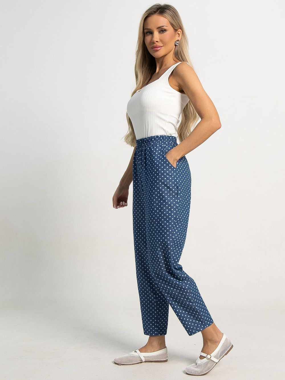 Брюки бананы Морин (синие) Б15229-8М LT Collection