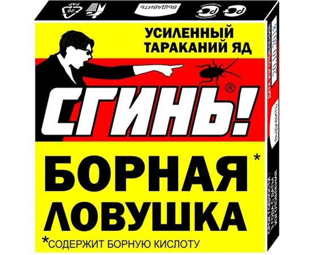 От тараканов Борная МИНА 1шт №88 СГИНЬ! (борная кислота+фипронил)