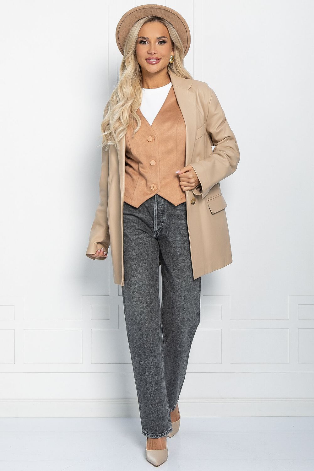 Жилет Силуэт (персиковый) Б11461 LT Collection