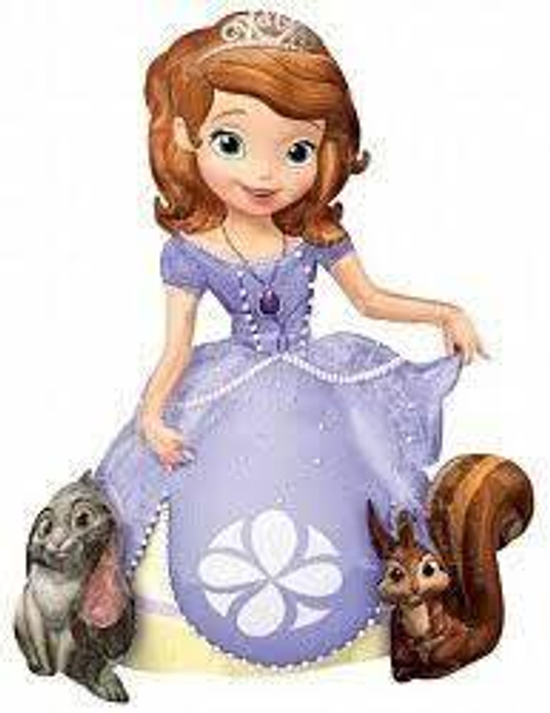 Шар (44""/112 см) Ходячая Фигура, Принцесса София, 1 шт. в упак. А43